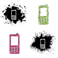 grunge icons - mobile phone