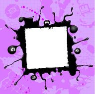 Cartoon inkblot-frame