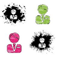grunge icons - businesman