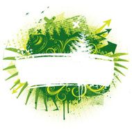 Green graffitti grunge design