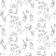 Musics seamless pattern