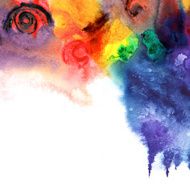Abstract colorful watercolors N7