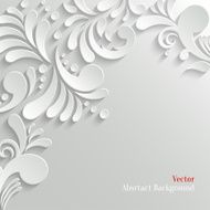 Abstract Floral 3d Background Trendy Design Template