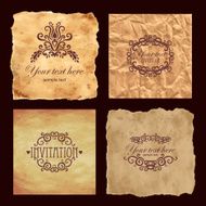 vector retro grunge papers