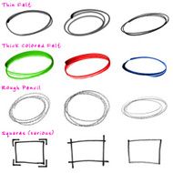 Design Elements Rough Hand-drawn Circles N2