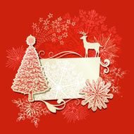 Retro Christmas banner
