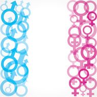 Male and female symbol background N2