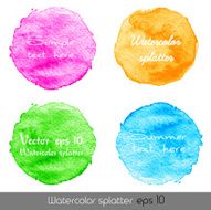 Watercolor splatters Vector N7