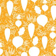 Root vegetables silhouettes seamless pattern background