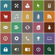 icon set in retro style