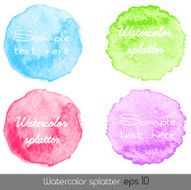 Watercolor splatters Vector N8