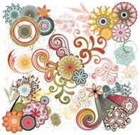 multicolored grunge elements