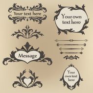 Vintage Frames and Scroll Elements