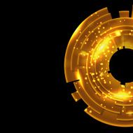 Abstract gold background with black copy space N2