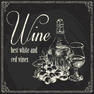 Retro chalk design with wine N2