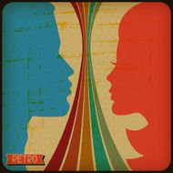Retro poster with abstract grunge background N4