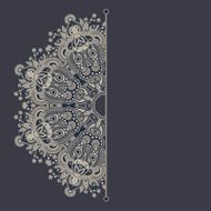 Ornate card with circle ornament N18
