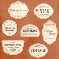 Vector vintage labels N8