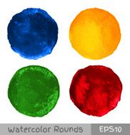 Set of Colorful watercolor circular backgrounds N4