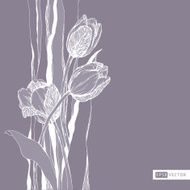 Decorative card with tulips N2