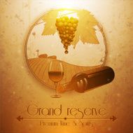 Vintage style wine house or restaurant menu cover design