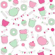 Tea time seamless pattern N2