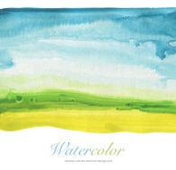 Abstract watercolor hand painted landscape background N2