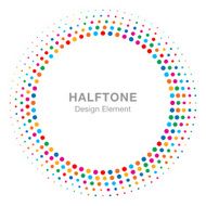 Colorful Bright Abstract Halftone Design Element