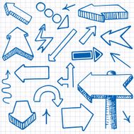 Doodle Arrows Seamless background N2