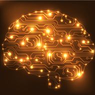 Circuit board computer brain Vector illustration N69