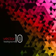 Abstract bright polygonal triangles poster N6