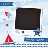 Nautical scrapbook elements photoframe N2