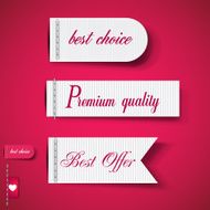 Set of Red Superior Quality and Satisfaction Guarantee Ribbons N4