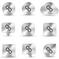 Chain brushed metal icons