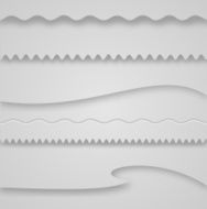 Light grey divider set with shadow vector