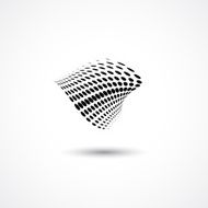 abstract black wave dots pattern background N2