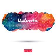 Watercolor banner with dots N3