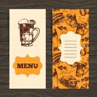 Menu for restaurant cafe bar Oktoberfest vintage background N2