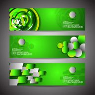 Abstract Banner on green Background N2