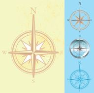 Set of Various Style Compasses