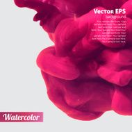 Ink swirling in water pink background