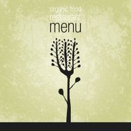 vector organic food restaurant menu design