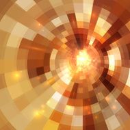 Golden shining vector mosaic abstract background