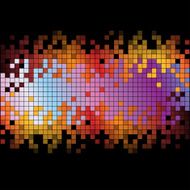 Abstract background with rainbow colorful pixels N2