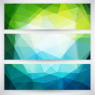 Abstract geometric trianglular banners set N15