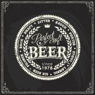 Retro Styled Beer design on a blackboard N7