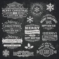 Christmas and Holiday Chalkboard Badges