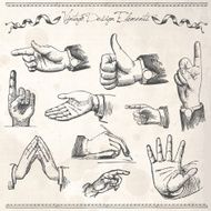 Vintage Hands Pointing N2