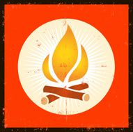 Grunge Fire Symbol