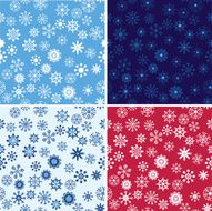 Snow Seamless Vector Background Set N2